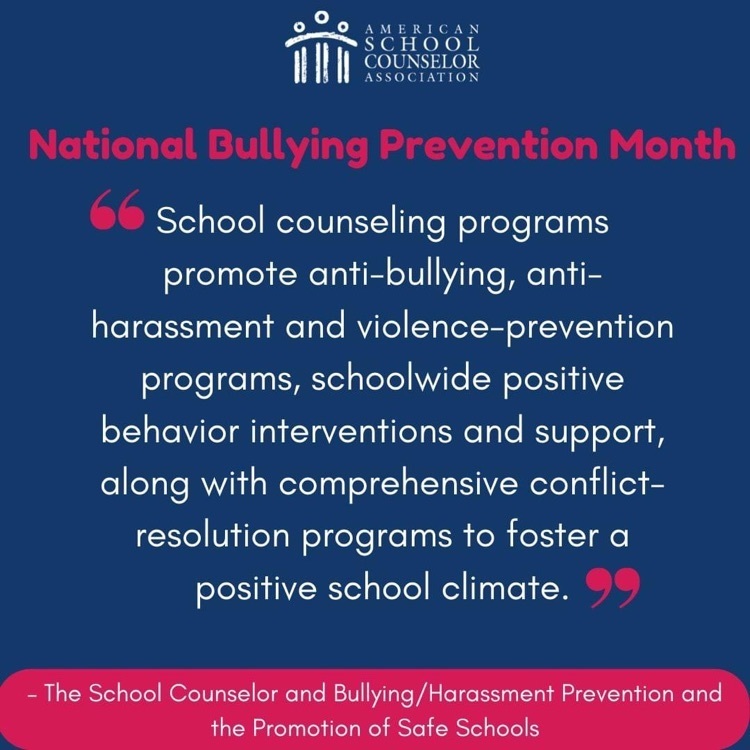 national Bullying Prevention Month infographic