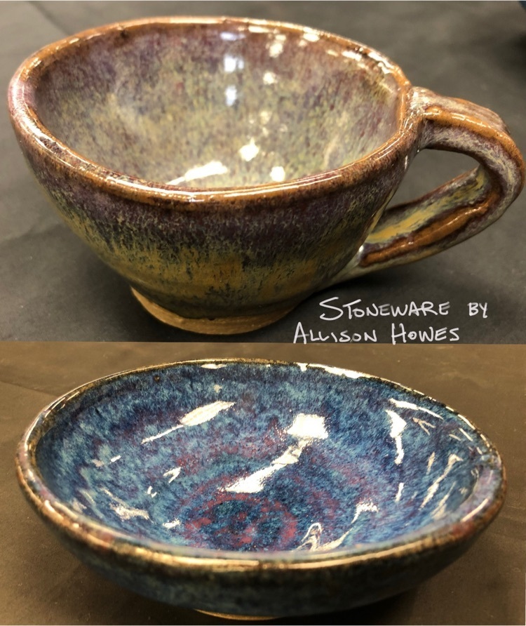 stoneware mug and bowl