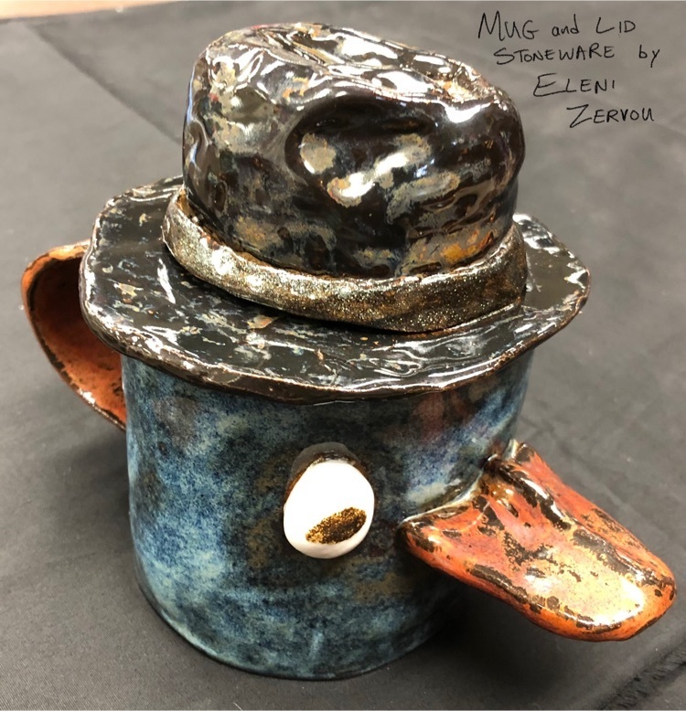 stoneware mug with lid