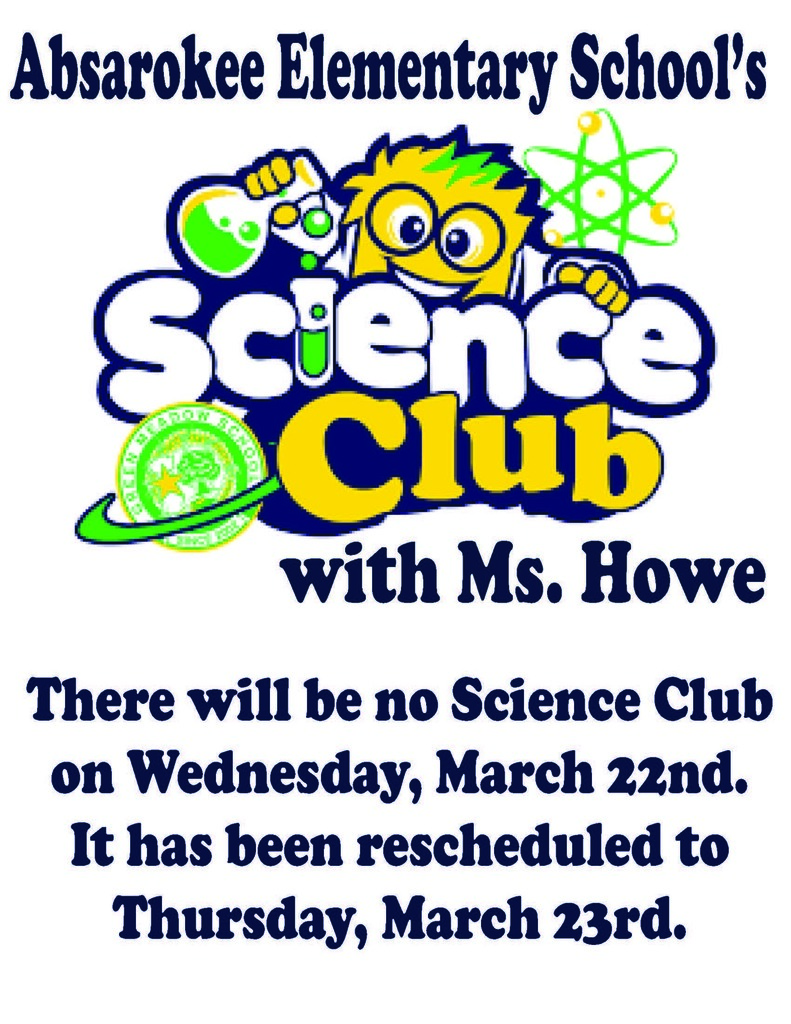 Science Club Date Change